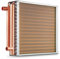VEVOR Wärmetauscher Wasser-Luft, 40,64 x 40,64 cm mit 3-reihigen 9,53 mm Kupferanschlüssen, 193 Aluminiumlamellen Wärmetauscher für Holzöfen, Heizung und Kühlung im Wohnbereich und Warmluftheizung