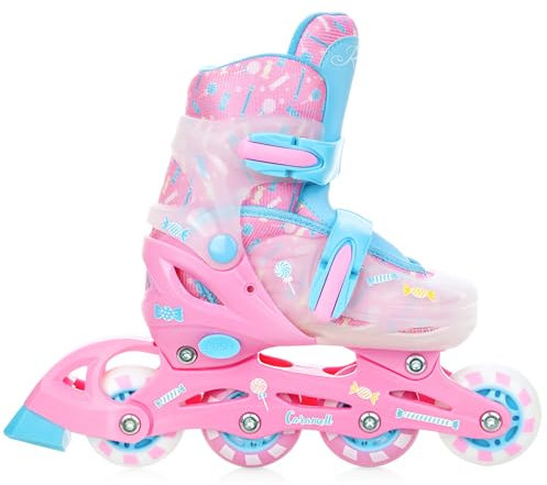 RAVEN Inline Skates Inliner für Kinder Mädchen verstellbar (Caramell, 34-37 (21,5cm-24cm))