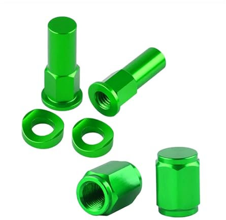 HBNYHLKW Kit de Tuercas de Bloqueo de llanta de Motocross, 3 Piezas, Tornillo de sujeción de neumáticos, Kit Espaciador de Tuercas de Bloqueo de llanta(Verde)