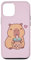 iPhone 12/12 Pro Kawaii Capybara Drinking Boba Bubble Tea For Girls Teen Kids Case