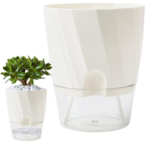 Vaso decorativo automatico per irrigazione | Grande capacità | Vaso per irrigazione | Vaso per irrigazione | Aisy, gelsomino, orchidee e aloe | di irrigazione automatico per uso domestico |