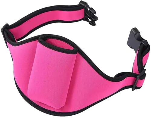 Tsffae Mic Belt with Anti Dropping Strap, Microphone Carrier Pouch Adjustable Sweat Absorbent Belt Waistband Bag for Vertical Mic Fitness Teacher Speaker Theatre