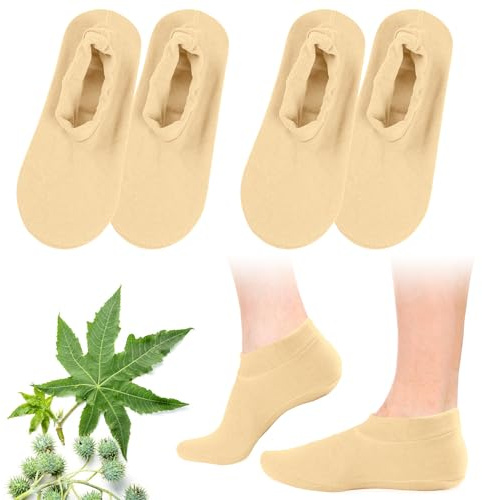 Rizinusöl-Packung für Füße, wiederverwendbare Rizinusöl-Wickelsocken, Bio-Baumwolle für Frauen, Rizinusöl-Pack-Set für Füße, Arthritis und Füße, feuchtigkeitsspendende Füße (Öl nicht im Lieferumfang