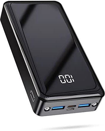 Power Bank 24000mAh con 3 Uscite e 2 Ingressi Ricarica Rapida 22.5W Caricabatterie Portatile con USB C,Carica Batterie Portatile per Cellulare con Torcia, Powerbank Potente per,Xiaomi,Samsung