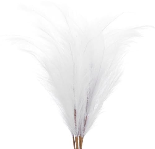PATIKIL 37,8 Zoll hohe Pampas Dekoration, 30 Stück große künstliche Pampas im Großhandel, Gräser Deko für Zuhause Boho Dekoration Vase Hochzeit, Weiß