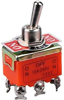 Interruttore E-TEN1322 Interruttore a levetta a 6 pin Testa 3 Grado Interruttore a levetta bipolare a doppio lancio Alimentazione 1 pz(No Cap)