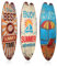 Luxshiny 3 Stück Surfbrett-Dekoration beach party dekoration Strandparty Wanddekoration Surfbrett Planke Surfen Küsten Stranddekoration für zu Hause Surfbrett- für die Wand Holz