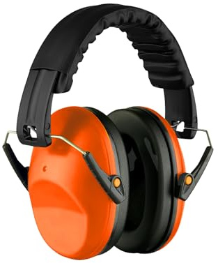Kids Ear Defenders - 26db SNR Ear Defenders - Sound Blocking Earmuffs Autism - Noise Cancelling Headphones Toddlers (Orange)