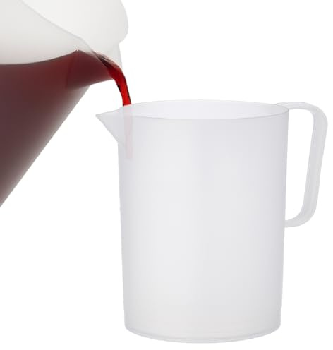 Crisalide® Caraffa Dosatrice in Polietilene – Graduata e Resistente, Disponibile da 1L, 3L e 5L – Ideale per Vino, Succhi, Salse, Oli e Liquidi Alimentari – Lavabile in Lavastoviglie (3l)