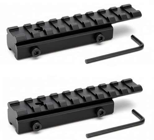 Jingzan 2 Stück 11mm auf 20mm Dovetail zu Picatinny Adapter – Aluminium Rail Mount Set, Weaver Schienenadapter mit Schrauben & Inbusschlüssel – Für Zielfernrohr, Red Dot, Luftgewehr Zubehör