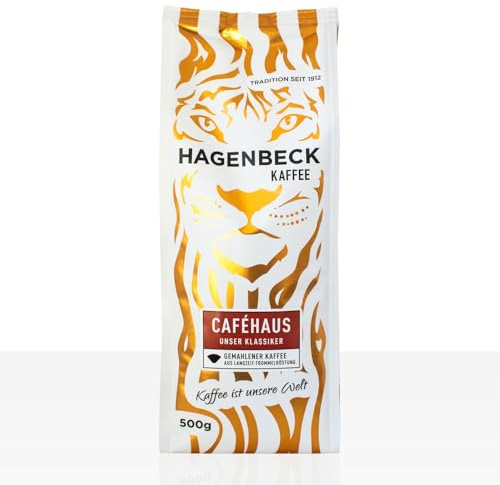 Hagenbeck Cafehaus Unser Klassiker 5 x 500g gemahlener Kaffee, Filterkaffee