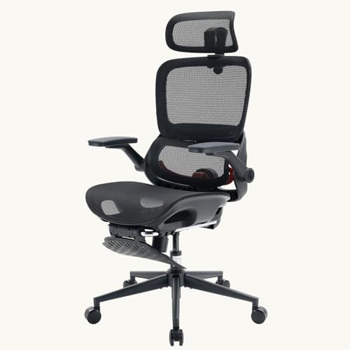 SIHOO B100 Bürostuhl, Bürostuhl Ergonomisch mit Adaptive Lendenwirbelstütze | Ergonomischer Bürostuhl mit Verstellbare breite Kopfstütze, atmungsaktive Vollnetz-Rückenlehne, 3-Stufen-Kippverriegelung