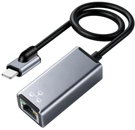 ARCELI 100Mbit/s Ethernet Adapter RJ45 Netzwerkstecker Mit Ladebuchse Kompatibel mit iPhone iPod iPad