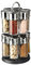 SG Secret de Gourmet Carousel Spice and Herb Display Stand on Rotating Stand and 12 Glass Jars with Spices - Practical & Design