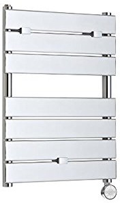 Milano Lustro 400W Chrome Flat Panel Electric Heated Towel Rail - 620mm x 450mm