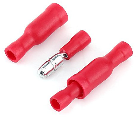 Delaman Freddo Capicorda,50 PCS MPD (FRD) 1.25-156 Pallottola Connettore Isolato Spremuto a Freddo Capicorda 25 Paire Maschi + Femmine (Colore : Red)