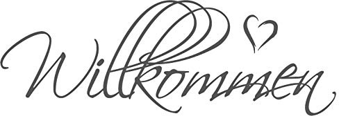 timalo® Wandtattoo 'Text Willkommen' – Aufkleber Haustür, Flur | 68040-a1-dunkelgrau-120x42