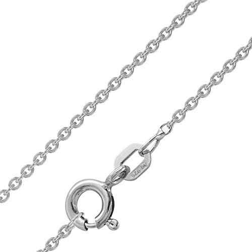 trendor Ankerkette 925 Sterlingsilber Rhodiniert 1,5 mm zauberhafter Silberschmuck für Damen, Halsschmuck aus Sterlingsilber, Geschenkidee 64031-45 45 cm