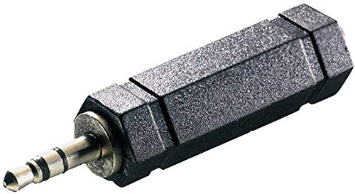 Speaka Professional SP-7869824 Jack Audio Adaptor [1x Jack Plug 3.5 mm - 1x Jack Socket 6.35 mm] Black