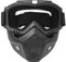 Keenso Reitbrille Maske Motorradbrille mit abnehmbarer Maske für Outdoor-Aktivitäten Wintersport Schutzbrille für Männer Frauen Jugend (Transparent), durchsichtig, Misura standard