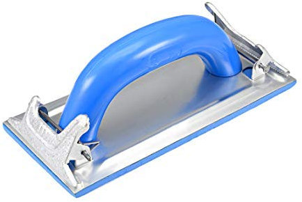 Sander Block 7 X 3,3 pouces support de feuille de papier de verre outil à main avec poignée en plastique pour le ponçage meulage polissage