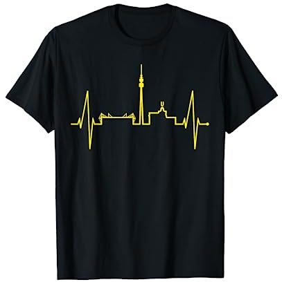Dortmund Herzschlag Skyline Puls Ruhrpott Stadion Dortmunder T-Shirt