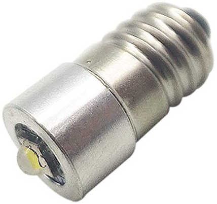 Ruiandsion LED Taschenlampen Glühbirne Upgrade E10 Base DC 3-24V 3030 LED Ersatzlampe für Taschenlampen Arbeitsfackel oder Fahrrad (1er Pack)