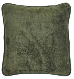DONE Zwei Kissenbezüg Softie kuschelweich 45x45 o. 40x60cm teddystoff samtig softig anschmiegsam umlaufender Schmalsaum, Größe Kissen:45 x 45, DONE:Khaki 0323