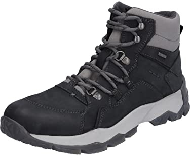 Josef Seibel Herren Schnürstiefeletten Philipp 50,Weite G (Normal),Wechselfußbett,wasserdicht,schwarz-Kombi,45 EU