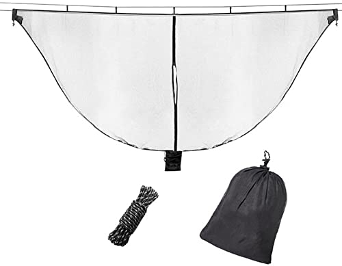 JAWSEU Hängematten-Moskitonetz, 360-Grad-Schutz, Doppelseitiger Reißverschluss, Tragbares Hängematten-Moskitonetz Für Reise und Outdoor, 330 cm x 150 cm