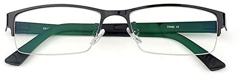 HODERDS Korrekturbrille Für Farbenblinde, Halbrahmen-Korrekturbrille Für Farbenblinde Für Rot-Grün-Schwäche-Brille Zur Verbesserung des Sehvermögens(Size:139x38x140mm,Color:Schwarz)