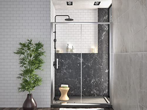 Box Doccia Porta scorrevole apertura laterale nicchia 120 cm - cristallo temperato 6mm altezza 195