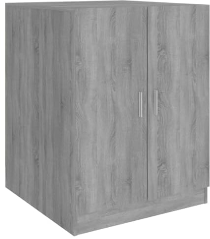 vidaXL Armario para Lavadora Cuarto de Baño Aseo Inodoro Secadora Estantería Estante Muebles Mobiliario Colada Almacenaje Robusto Color Gris Sonoma