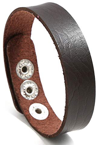 FWSHANGMAO Lederarmband Herren, Einfaches Lederarmband In Reiner Farbe Verstellbares Design-Armband Braunes Lederarmband Charm-Schmuck Für Damen Und Herren
