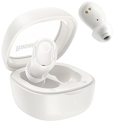 Baseus Auriculares Bluetooth Bowie WM02 TWS, BT 5.3 inalámbricos en Color Blanco (NGTW180002)