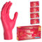 ARNOMED Einweghandschuhe Rot 100 Stück/Box, Nitrilhandschuhe L, Einmalhandschuhe, Handschuhe Einweg puderfrei, latexfreie Gummihandschuhe, Einweghandschuhe in XS, S, M, L & XL verfügbar