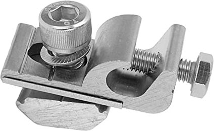 10pcs Système de Montage Solaire Pince de Mise à la Terre Panneau Solaire Boulon Photovoltaïque sur Couplage Mise à la Terre Cosse de Câble Pince de Terre avec Cosse de Mise à la Terre pour Fil Nu et