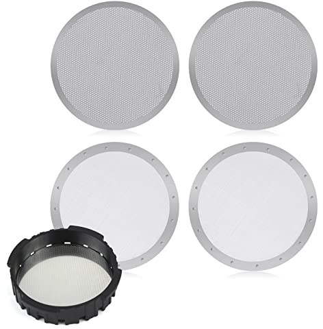 Filtro de Café de Acero Inoxidable 61 mm Filtro de Café Reutilizable Filtros de Disco para Cafeteras 4 Piezas 2 Tipos