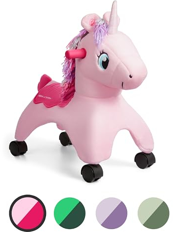 Radio Flyer Shimmer the Magical Touch Unicorn with Interactive Lights and Sounds, Pink Ride On, 1-3 Years Old