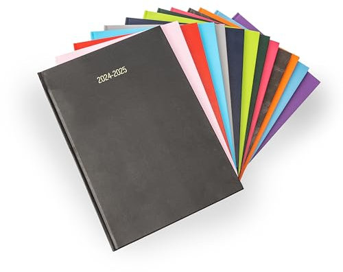 Schülerkalender 2024 2025 A4 Seite ein Tag Schulplaner Schüler Lehrer Jahr (Anthrazit)