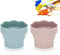 Cyrank Pintura de Taza de Agua, 2 pzs portátil Plegable Cepillo de Pintura Lavadora de Silicona Cubo de Lavado Soporte de Cepillo Limpiador para Acuarela acrílico Pintura al óleo