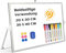 QUEENLINK Whiteboard Magnetisch, Beidseitige Verwendung Desktop Magnettafel klein, White Board Klein mit Ständer 30x40cm Schreibtafel Abwischbar