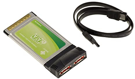 KALEA-INFORMATIQUE Carte PCMCIA CARDBUS 32 BIT 2 Ports eSATA avec Chipset Initio Inic 1620Ta2. Fournie avec Cordon eSATA