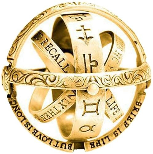 Vintage astronomische Kugel Kugelring faltbare kosmische Fingerringe Unisex Paar Liebhaber Geschenk Nützlich und attraktiv