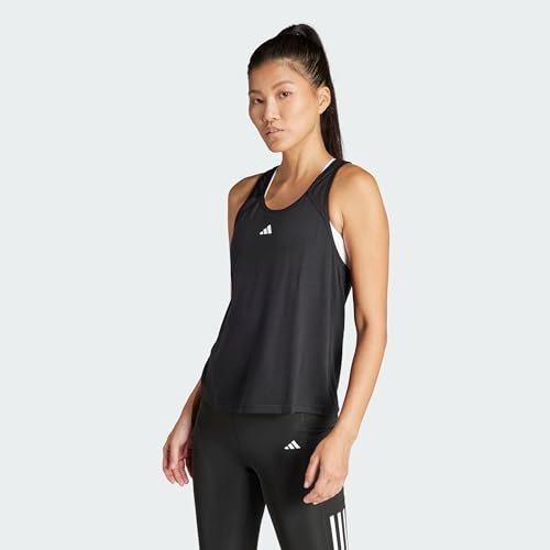 adidas Women's Train Essentials Minimal Branding Racerback Tank Top, Black, XXL