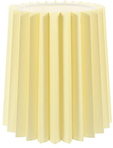 OSALADI Stehlampenschirme Plissee-Lampenschirm Kleiner Trommel-Lampenschirm E27-E14-Lichtschirm-Abdeckung Ersatz Für Moderne Wohnzimmer-Schlafzimmer-Dekoration Beige Glockenlampenschirm