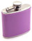 Purple Leather Hip Flask 3oz (Approx 88ml) 18/8 Stainless Steel-YM162-PUR