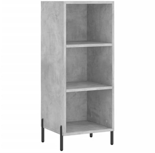vidaXL Sideboard, Kommode mit viel Stauraum, Mehrzweckschrank Anrichte für Wohnzimmer, Schrank Beistellschrank, Betongrau Holzwerkstoff