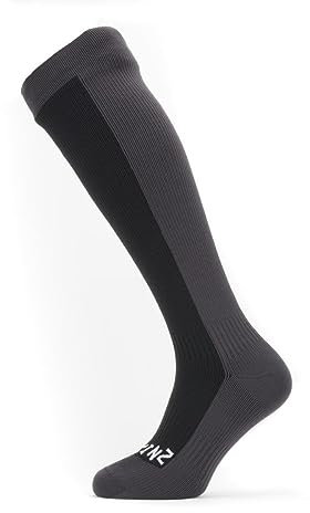 SealSkinz Worstead Waterproof Cold Weather Knee Length Sock BlackGrey Unisex Sock Small