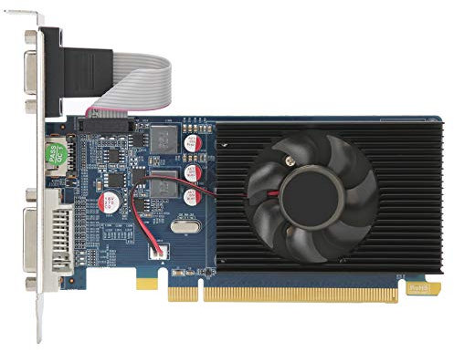 Scheda Grafica HD6450 DDR3 a 64 Bit da 2 GB, HDMI, DVI, VGA, Scheda Video PC, GPU per Computer Desktop, PCI Express 3.0, con Ventola di Raffreddamento, Supporto per DirectX 11